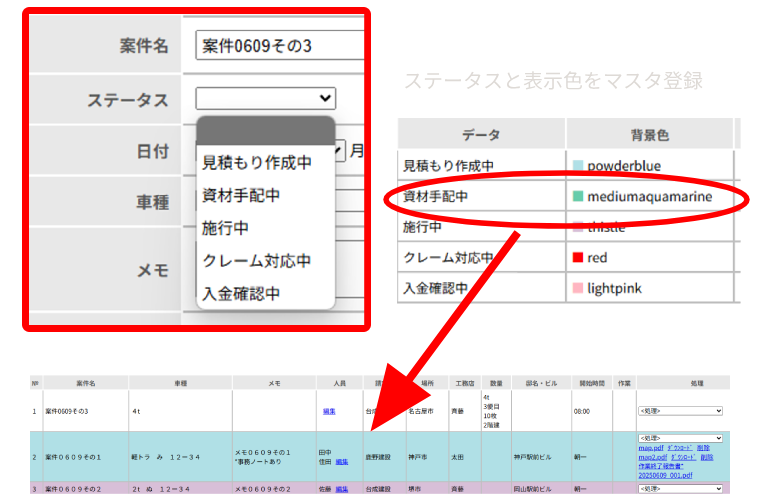ステータス表示イメージ